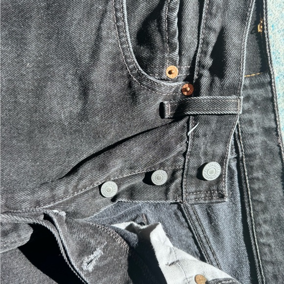 Vintage 501 Levi's Black Straight Jeans - Picture 2 of 8
